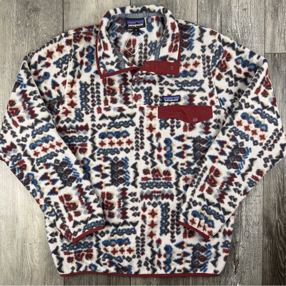Patagonia Synchilla Snap T Men’s Medium Fleece Pullover Wandering Woods Aztec